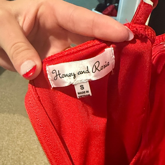 Honey and Rosie Vibrant Red Dress - Picture 3 of 6